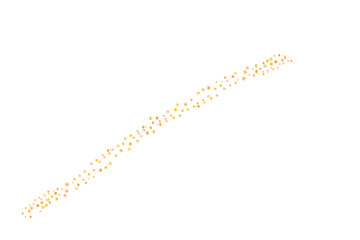 Gold glitter and sparkling confetti stars line design element for celebration and festival backgrounds.
