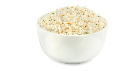 Bowl full of white rice