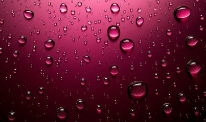 Realistic water droplets on maroon color background design wallpaper