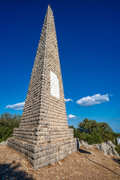 Papaflessas Monument Against Clear Blue Sky