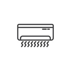 Air conditioner icon Symbol mark in filled style