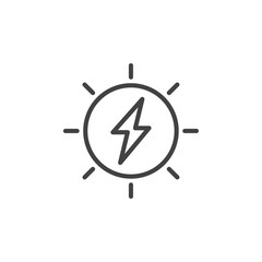 Alternative energy icon Symbol mark in filled style