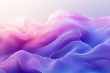 Obraz premium Subtle pastel neon waves gently flowing across a blank background, creating movement and a modern aesthetic for stylish copyspace
