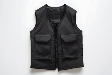Black vest trendy casual wear mockup