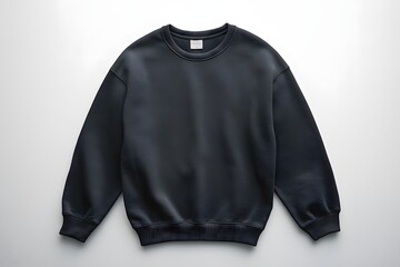 Dark grey crewneck sweatshirt streetwear fashion mockup