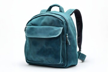 Naklejka premium Teal backpack casual wear fashion mockup