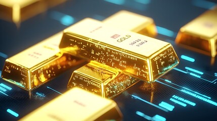 Gold Bars Digital Background
