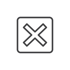 Obraz premium Close Icon Symbol mark in filled style