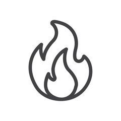 Fototapeta premium Flame icon Symbol mark in filled style