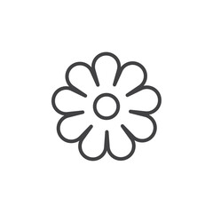 Flower icon Symbol mark in filled style