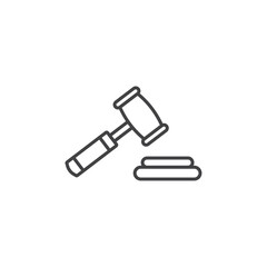 Fototapeta premium Gavel icon Symbol mark in filled style