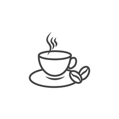 Hot coffee cup icon Symbol mark in filled style