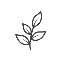 Leaf icon Symbol mark in filled style