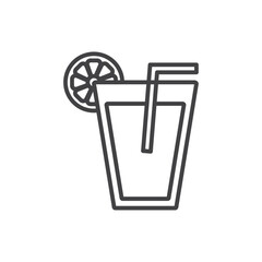 Lemonade icon Symbol mark in filled style