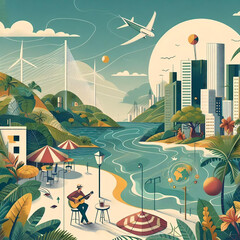 Fototapeta premium Brasil Sustentável observando os padrões ESG