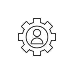 Manage icon Symbol mark in filled style