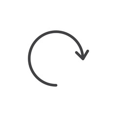 Refresh icon Symbol mark in filled style