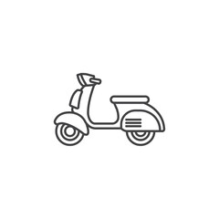 Fototapeta premium Scooter bike icon Symbol mark in filled style