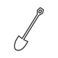 Shovel icon Symbol mark in filled style