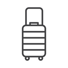 Suitcase icon Symbol mark in filled style