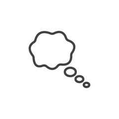 Think bubble icon Symbol mark in filled style