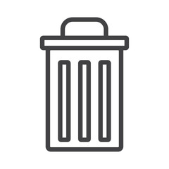 Trash icon Symbol mark in filled style
