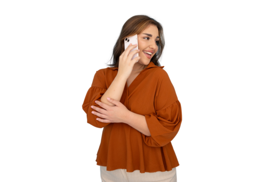 Dynamic Latina woman talking on her smartphone