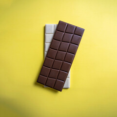 Chocolate Bar on yellow