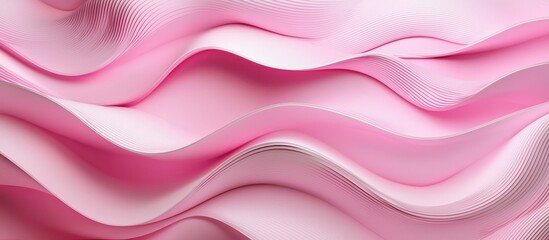 Fototapeta premium Pastel pink abstract waves forming a smooth wallpaper with 3D effects
