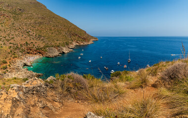 Natural Riserve of Zingaro, Trapani, Sicily, Italy. Riserva Naturale Orientata dello Zingaro. Cala dell'Uzzo