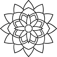 Black Silhouette Mandala Design