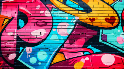 Abstract graffiti wall background, ideal for artistic pop art