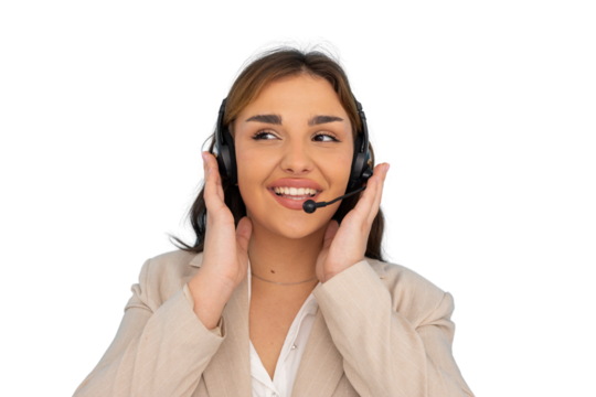 Young Latina woman providing customer support