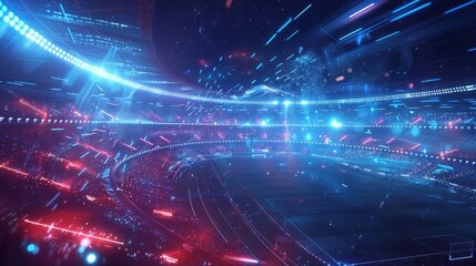 The stadiums highspeed 5G network allows for smooth and uninterrupted streaming of live footage.