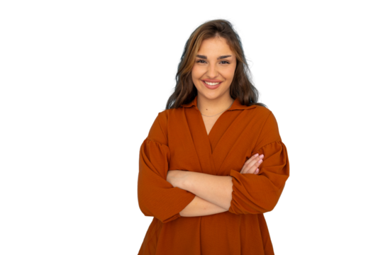 Ambitious young Latina in business attire