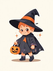 Cute Little Witch for Halloween