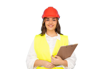 Professional Latina civil engineer planning a new project