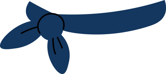 Hand Drawn Scarf With Bow Accessory