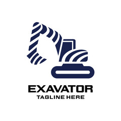 Logo Exavator Excavator Abstract Simple Luxury.