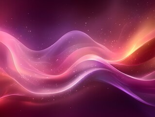 A mesmerizing abstract wave of flowing colors in shades of pink, purple, and orange, creating a dreamy and ethereal atmosphere, perfect for backgrounds or digital art.