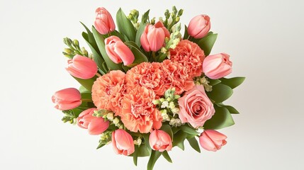 Bright Floral Arrangement with Pink Blooms and Greenery