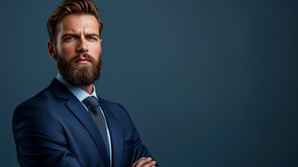 Handsome confident businessman posing for a portrait