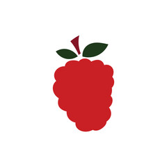 Logo or icon red berry unique design minimalist with blank background