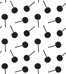 Vector seamless pattern of hand drawn lollipop silhouette isolated on white background