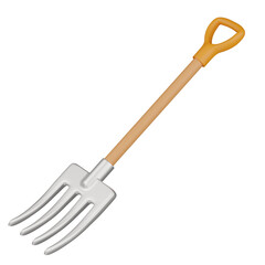 3d render   Pitchfork   illustration