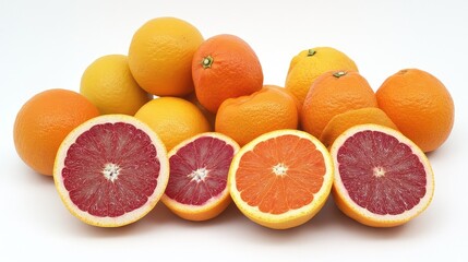 Fresh Citrus Fruits with Vibrant Colors and Varieties