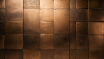Layered brushed bronze background with wide, crosshatched patterns, capturing ambient light in a rich, coppery sheen