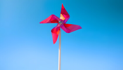 pinwheel toy against sky, generative ai