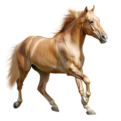 Obraz premium Closeup Photography of a Galloping Horse Showcasing Power and Grace in PNG Format and Isolated on Transparent Background