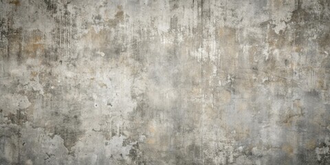 Fototapeta premium A Weathered Concrete Wall Surface With Streaks Of Grey, White, And Beige